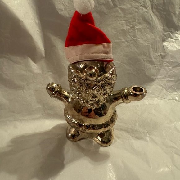 VINTAGE SANTA CANDLE HOLDER METAL JAPAN - Picture 8 of 8